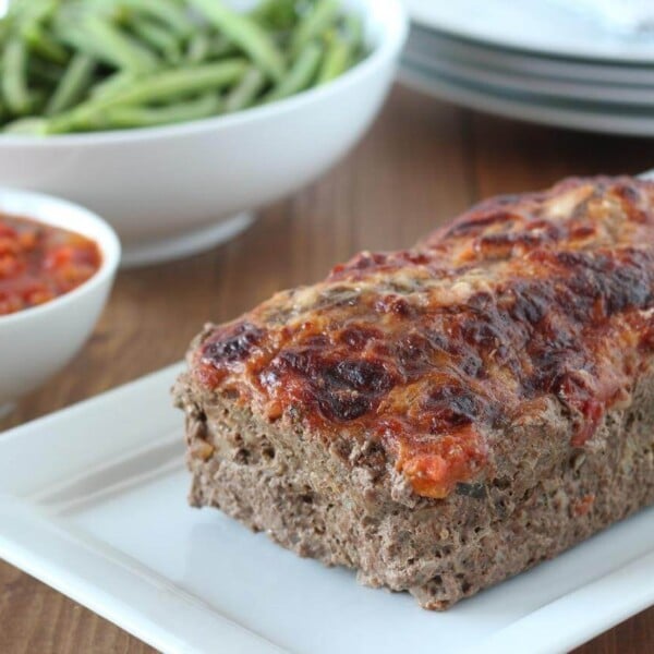 (gluten-free) Italian Meatloaf with Marinara Parmesan Crust | www.downshiftology.com