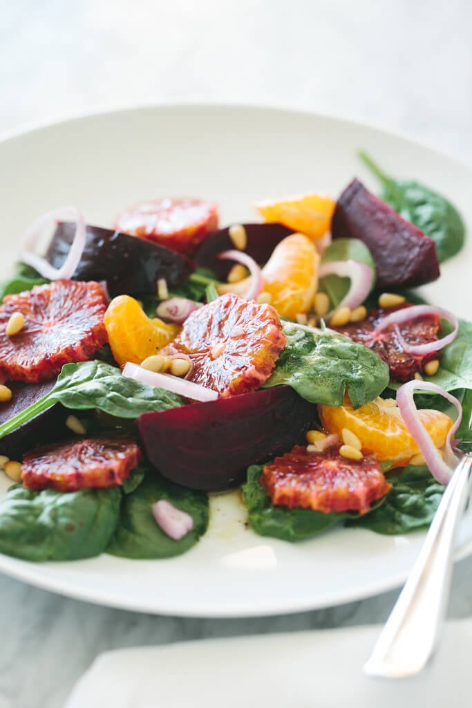 roasted beet, blood orange and mandarin salad