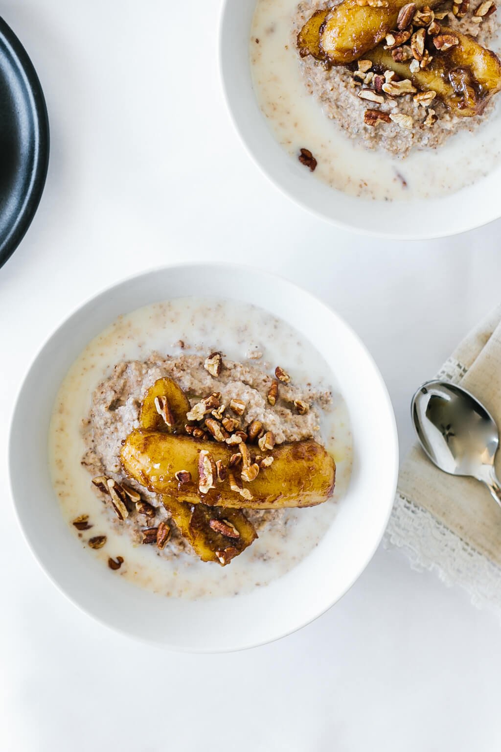 paleo porridge with caramelized bananas