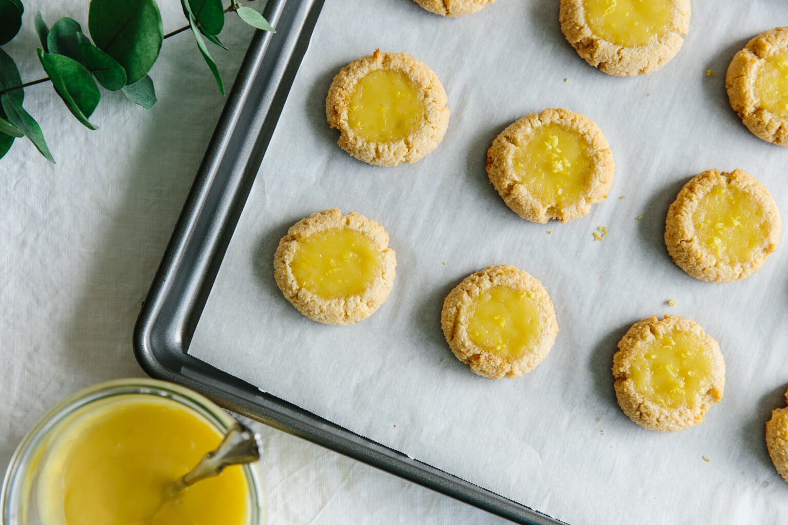 Lemon Curd Thumbprint Cookies (gluten-free, paleo ...