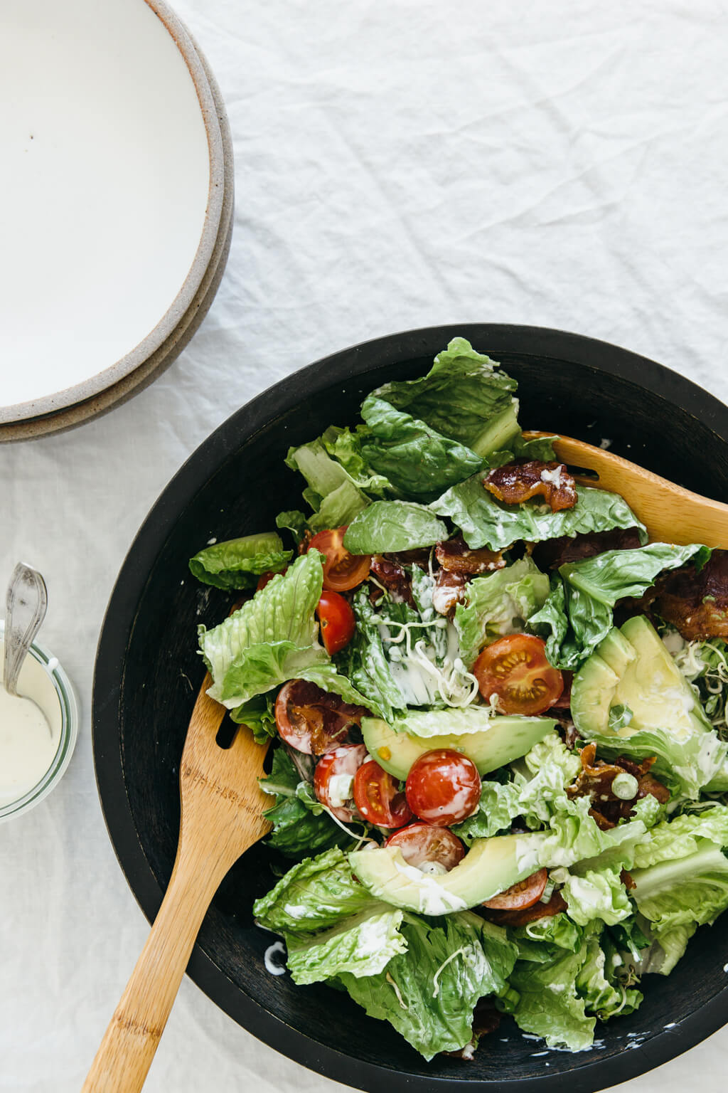 (gluten-free, paleo) This BLT salad takes just like a BLT sandwich, but it's naturally gluten-free. 