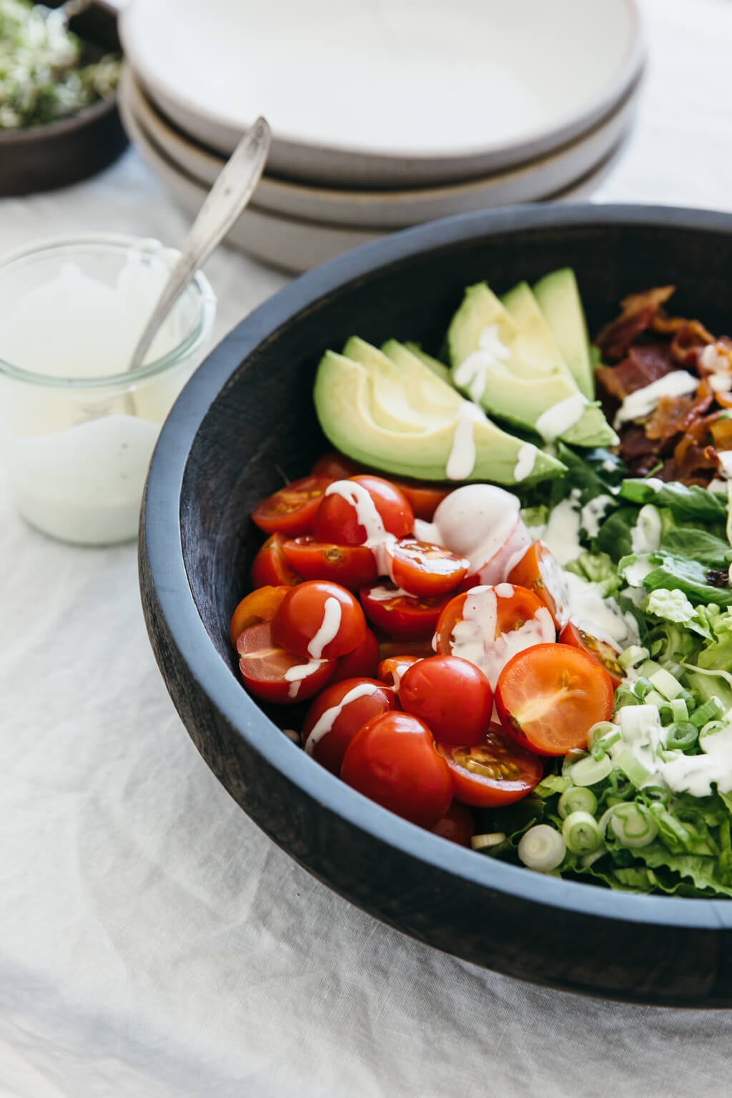 (gluten-free, paleo) This BLT salad takes just like a BLT sandwich, but it's naturally gluten-free. 