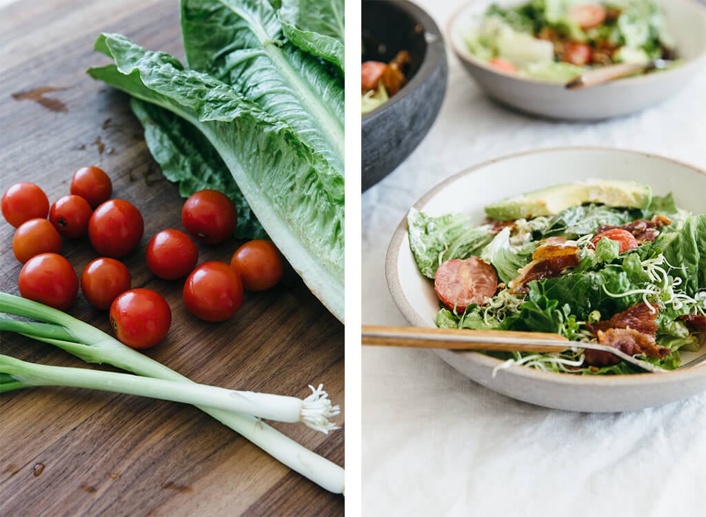 (gluten-free, paleo) This BLT salad takes just like a BLT sandwich, but it's naturally gluten-free. 