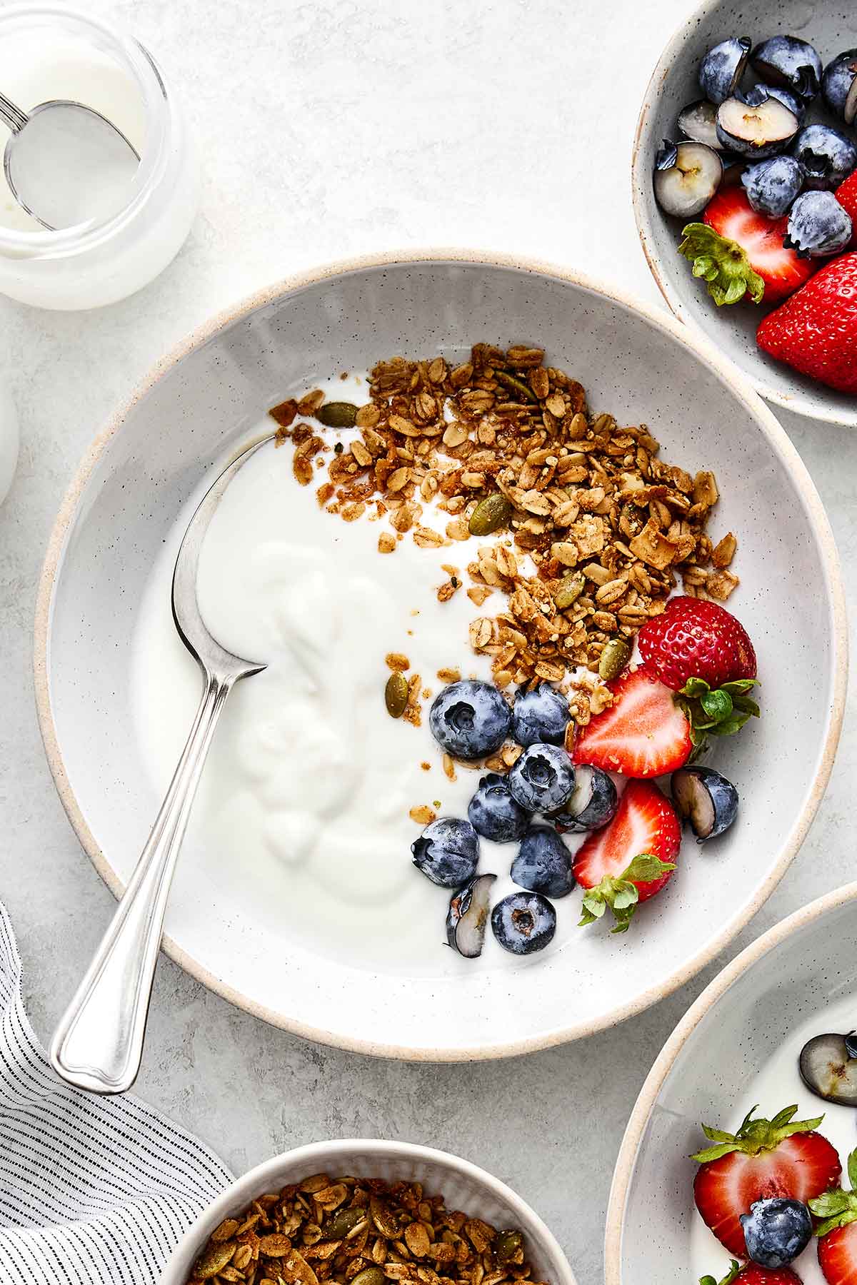 Homemade yogurt in a bowl.
