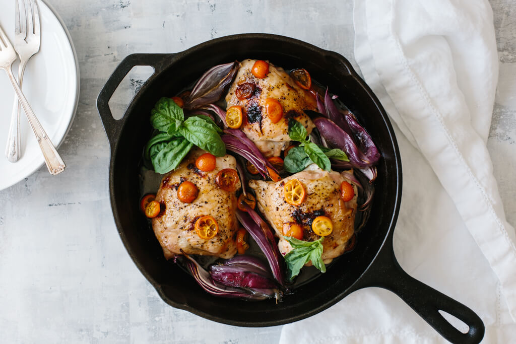 Basil Chicken with Kumquats Downshiftology