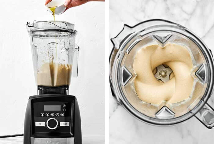 Blended tahini.