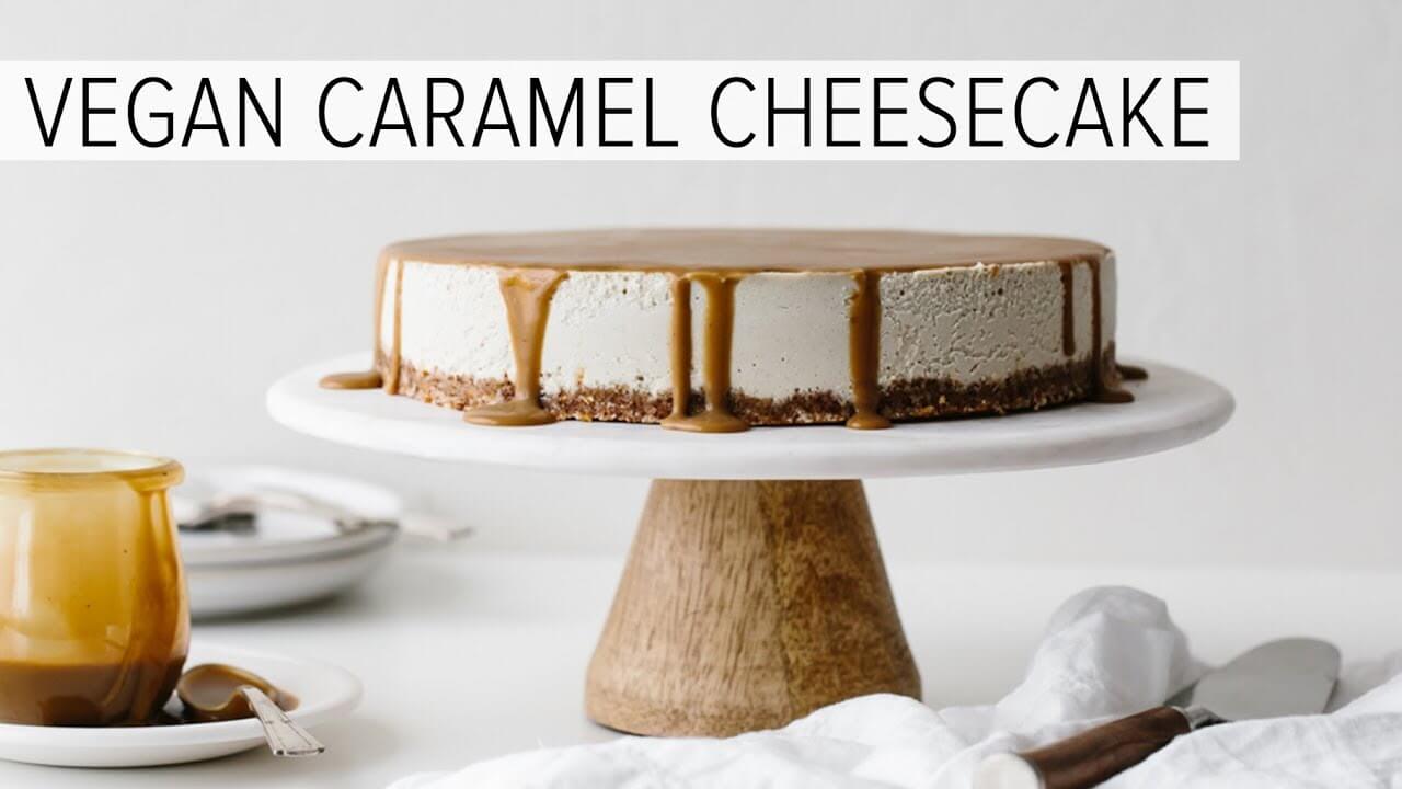 vegan caramel cheesecake downshiftology