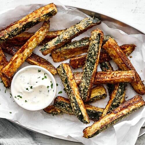 Baked zucchini fries recipe.