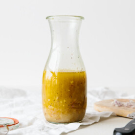 This champagne vinaigrette is a simple yet vibrant dressing. It's incredibly versatile and instantly elevates any salad recipe with a fresh, bright flavor. 