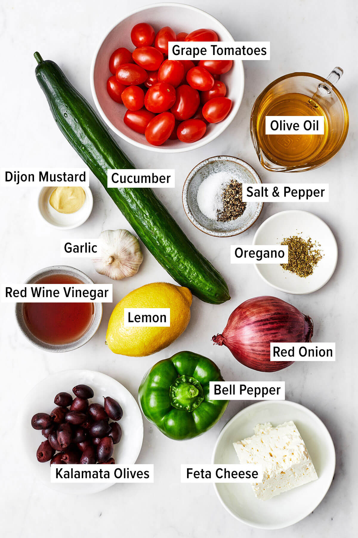 Greek salad is easy to make and bursting with flavor. With only six ingredients, it's one of the best healthy salad recipes! Ingredients for Greek Salad