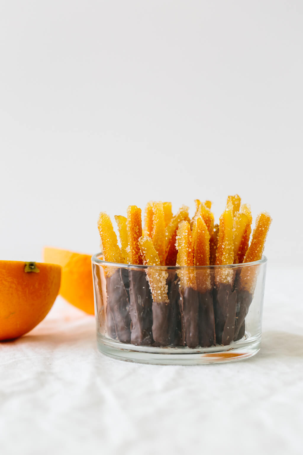 Candied Orange Peel (Chocolate Covered) Downshiftology