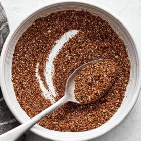 A bowl of homemade taco seasoning.