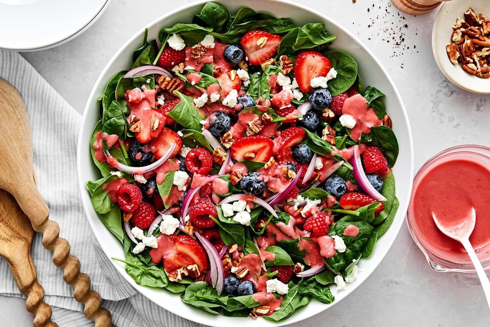 Berry spinach salad recipe.