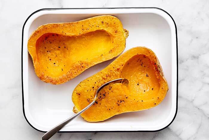 Roasted butternut squashes.
