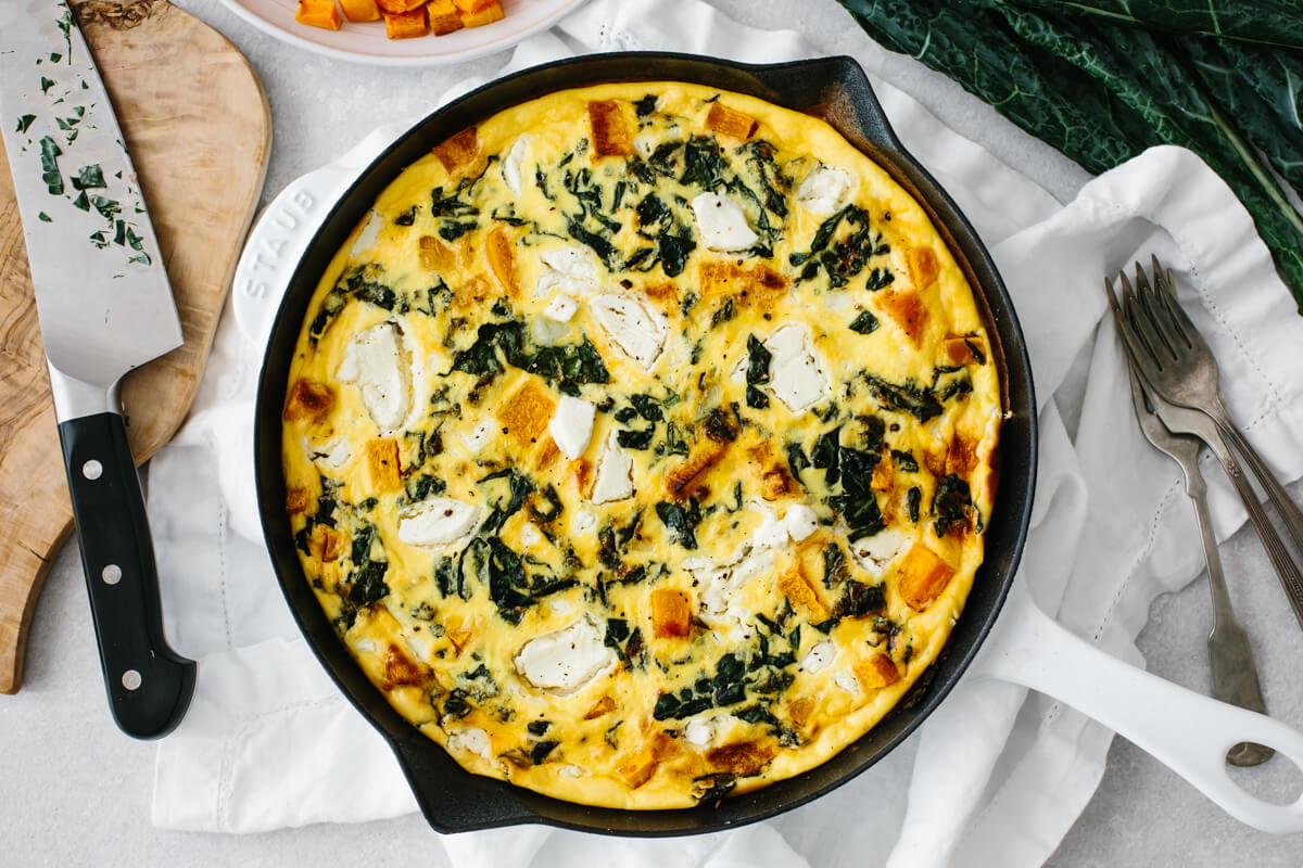 Kale and Butternut Squash Frittata