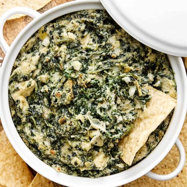 Healthy spinach artichoke dip recipe.