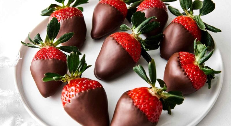 Chocolate covered strawberries recipe.