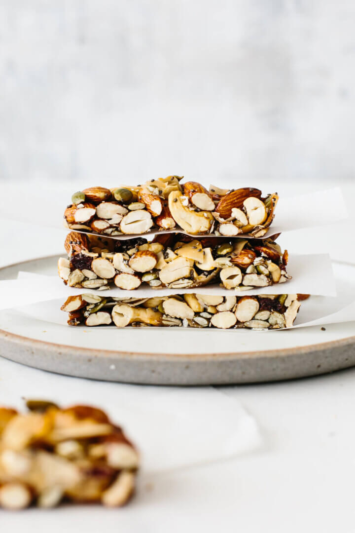 Trail Mix Granola Bars - Healthy & Homemade - Downshiftology