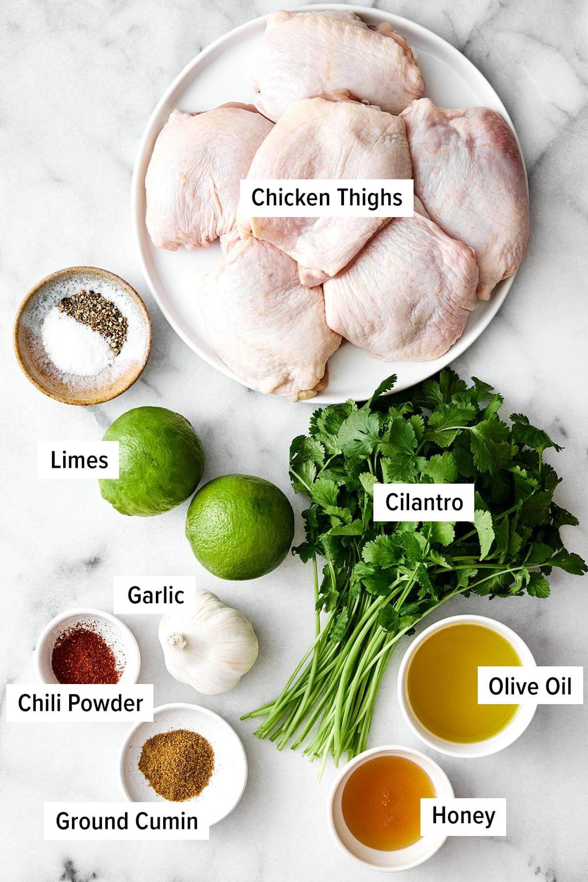 This cilantro lime chicken is incredibly juicy, bursting with bright flavors, and an easy weeknight dinner everyone will love. Ingredients for cilantro lime chicken.