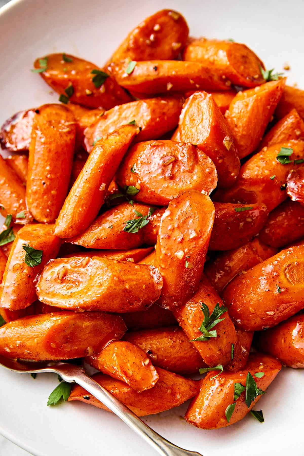 Honey roasted carrots.