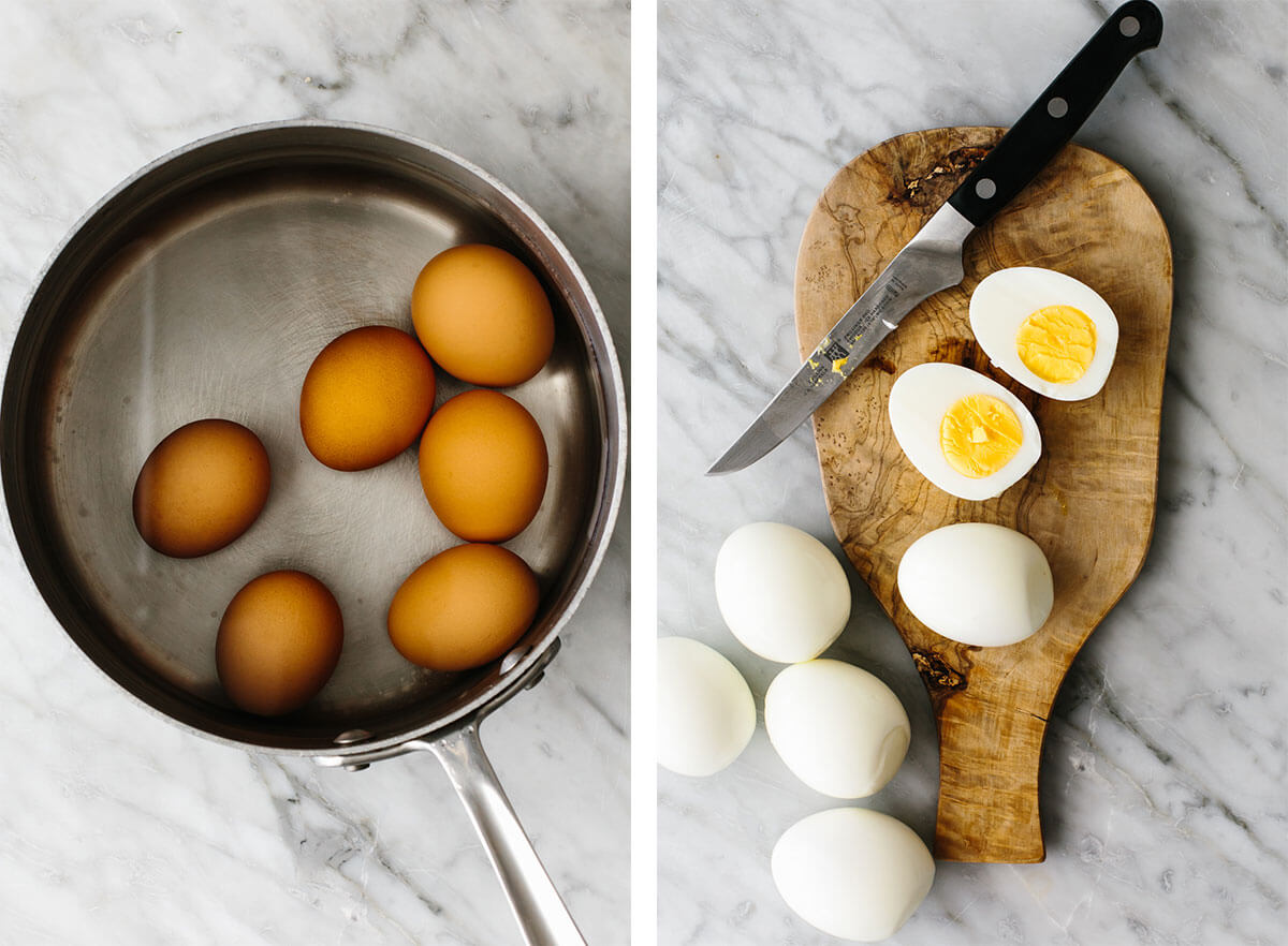 Boiling eggs for smoked salmon deviled eggs