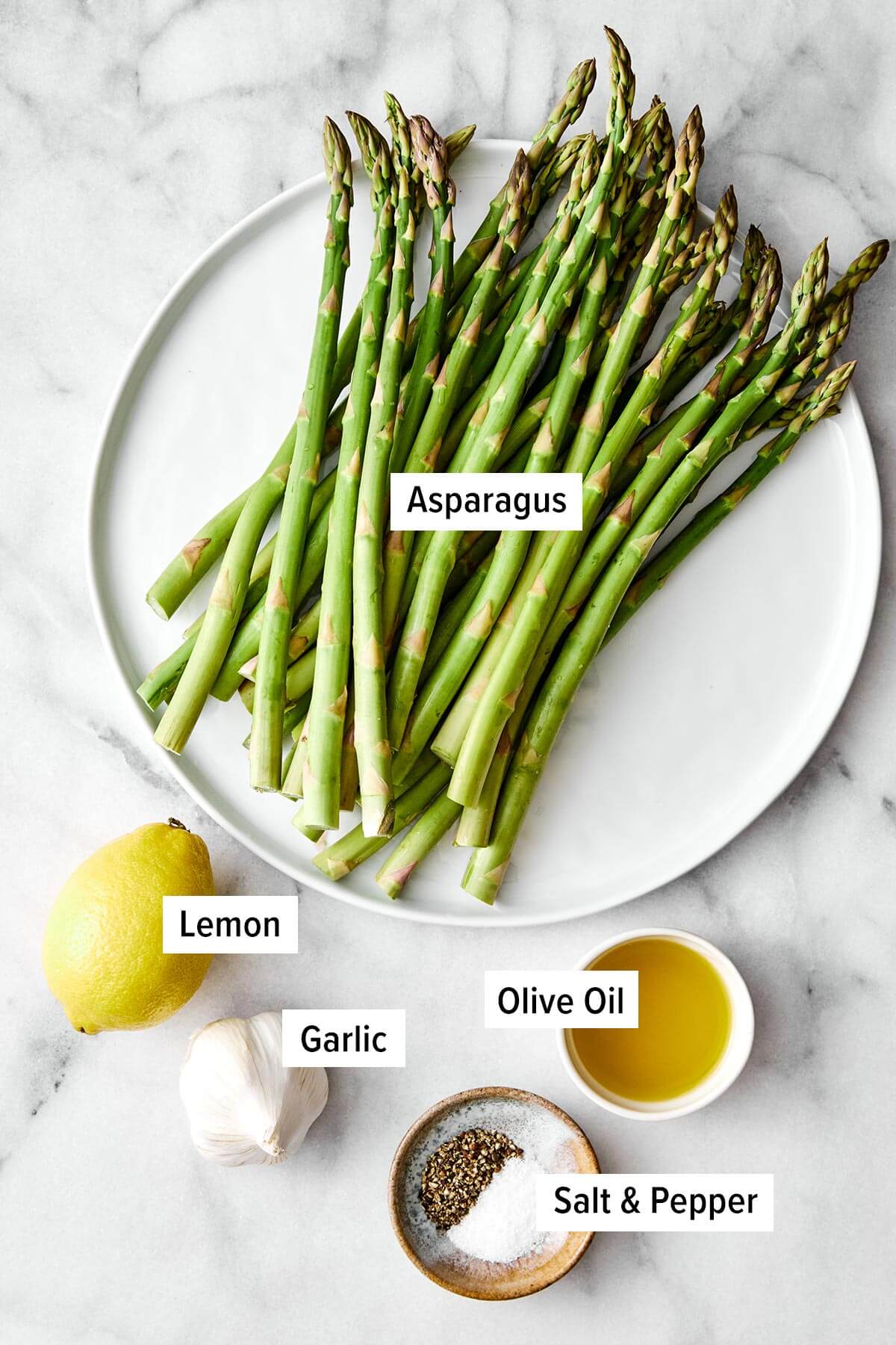 Ingredients for roasted asparagus.