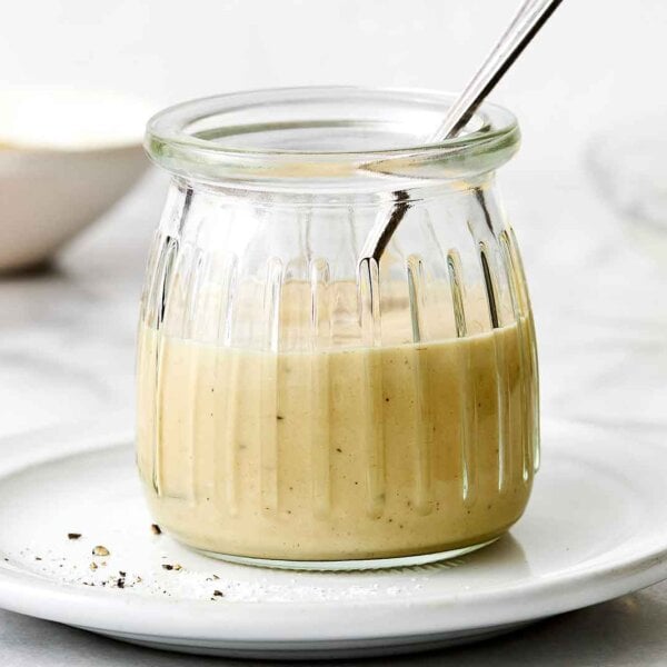 Maple mustard tahini dressing recipe.