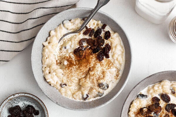 A big bowl of rice pudding