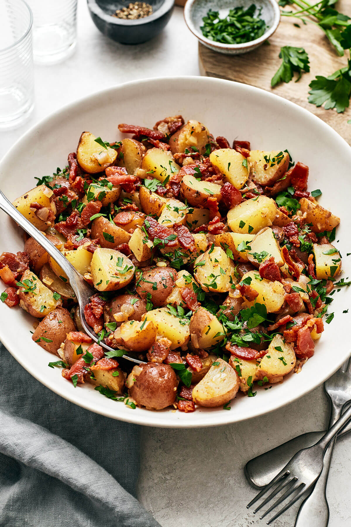 A big bowl of German potato salad