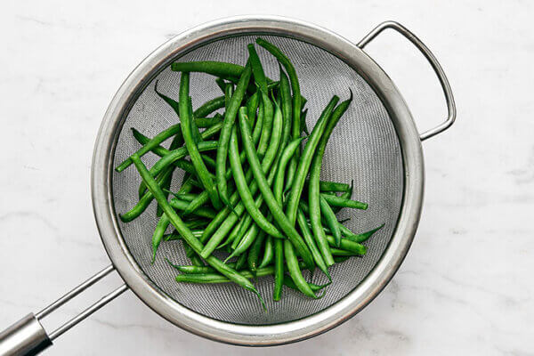 Boiled green beans for Nicoise salad