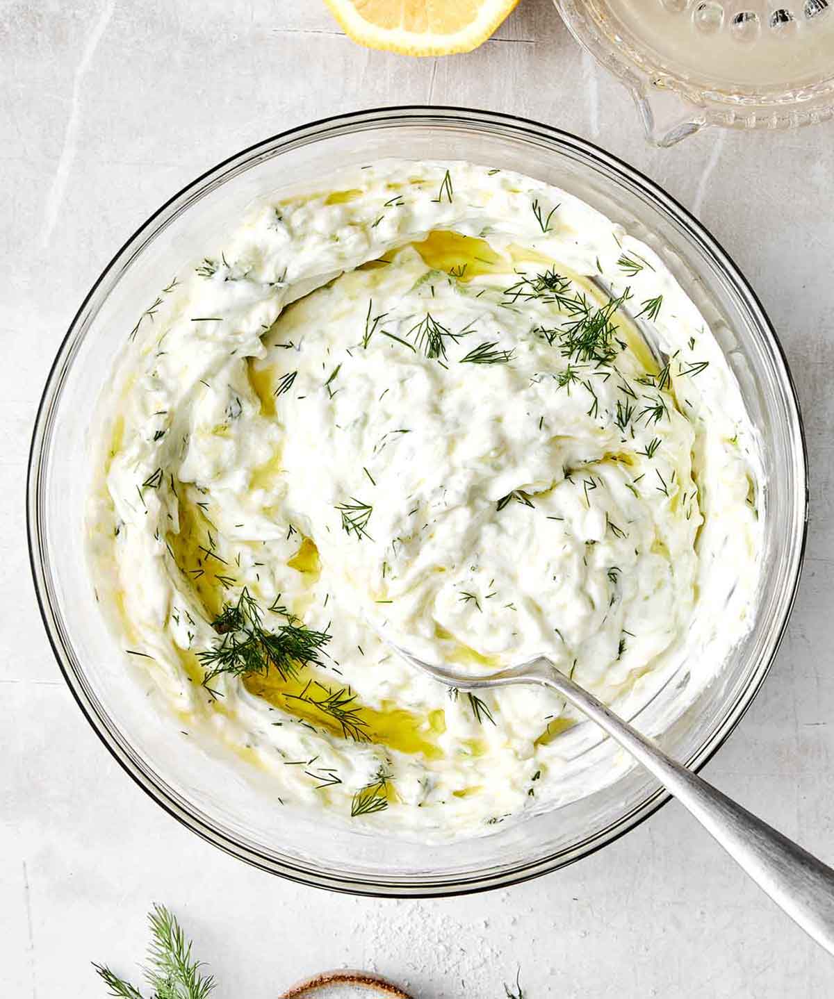 Step three of tzatziki: let it sit.