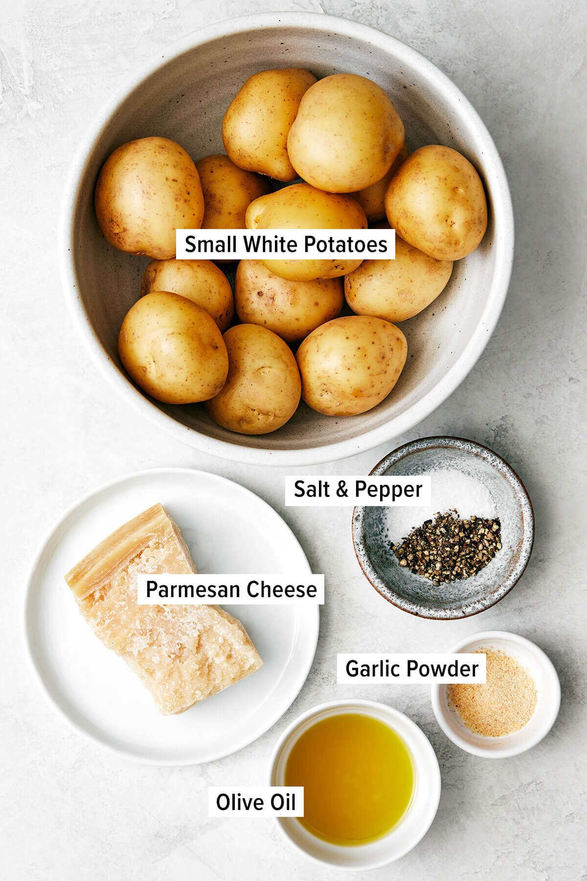 Ingredients for smashed potatoes