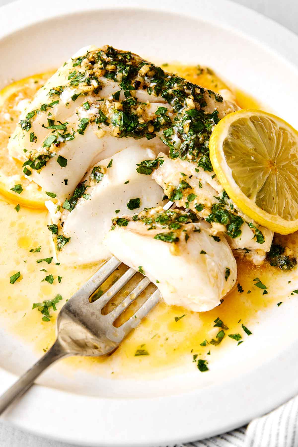 Baked cod recipe.