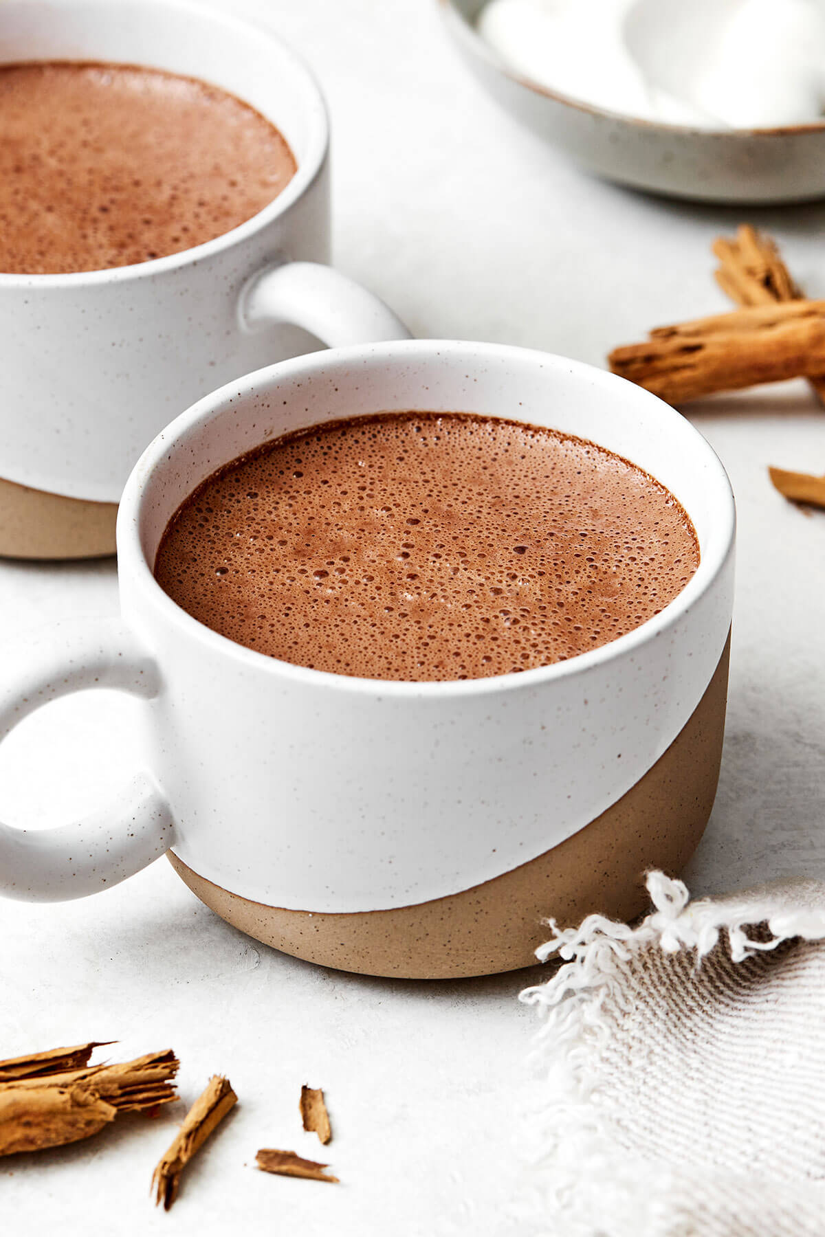 A mug of Mexican hot chocolate.