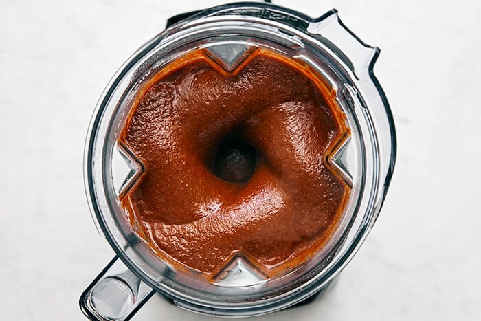 Blended birria sauce.