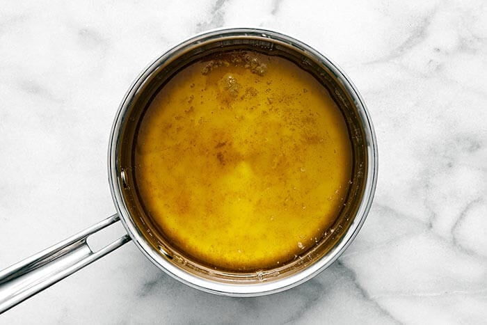 A pot of boiled butter.
