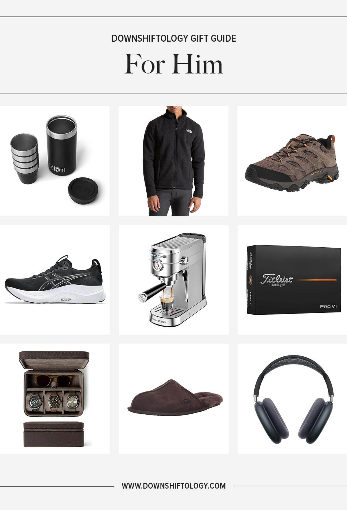 Gift guide for him.