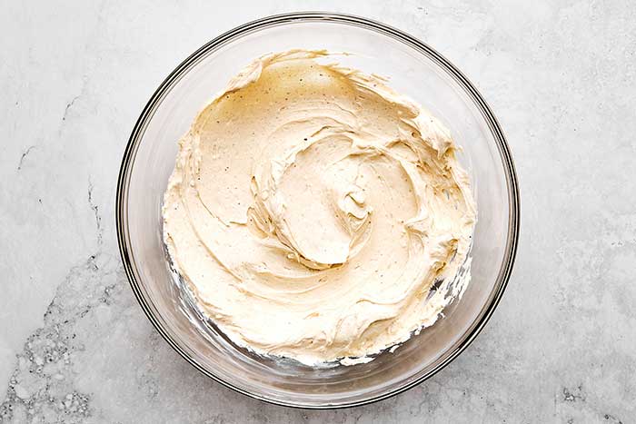 Cream cheese mixture.