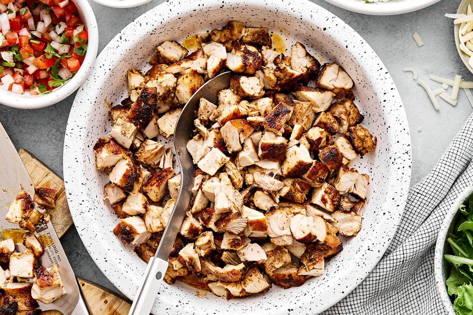 Chopped Chipotle chicken recipe.