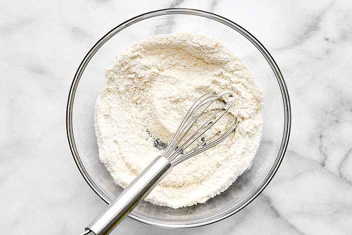 Dry ingredients for protein pancakes.