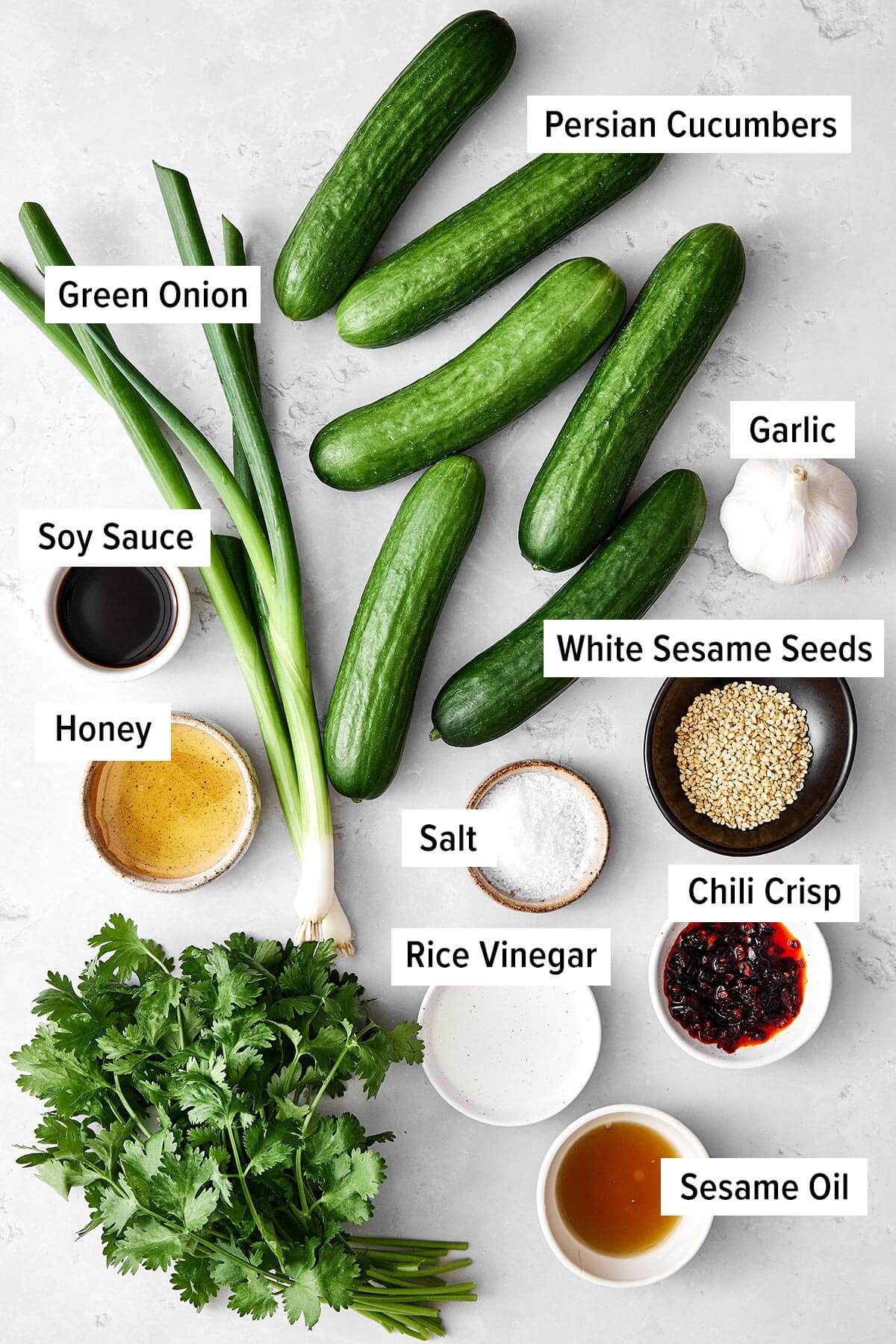 Fresh, crunchy, and packed with flavor, this Asian cucumber salad is the perfect side dish for Asian-inspired dinners! Asian cucumber salad ingredients.