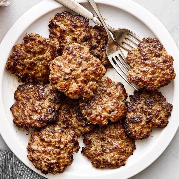 Homemade breakfast sausages.