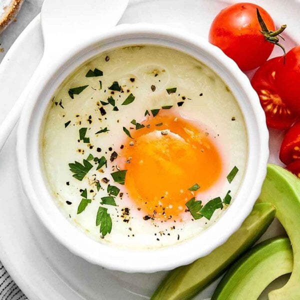 Baked eggs recipe.