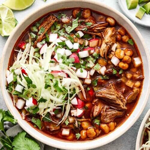 Pozole rojo recipe with pork.