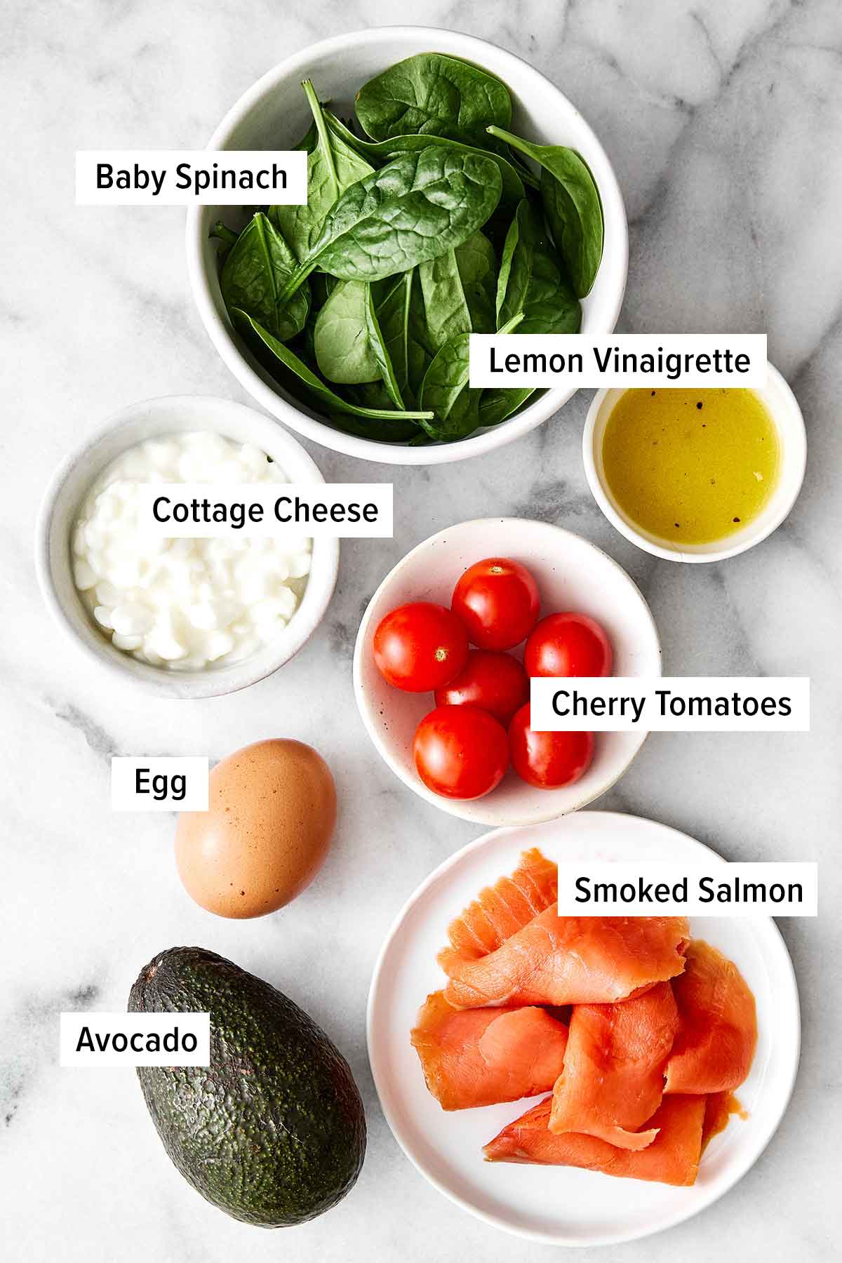 Ingredients for this high-protein bowl.