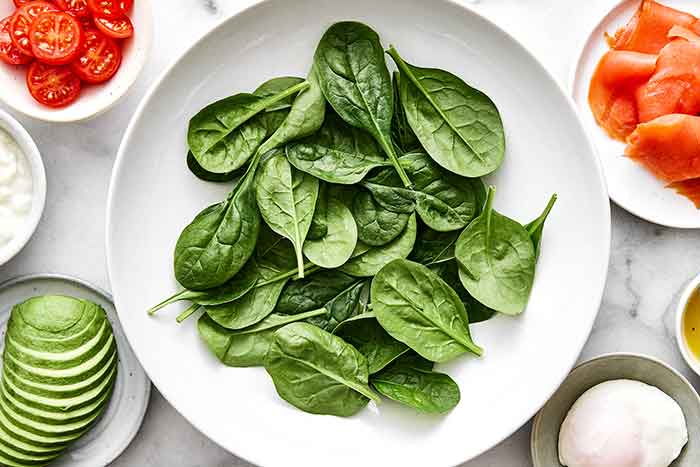 Making a protein bowl.