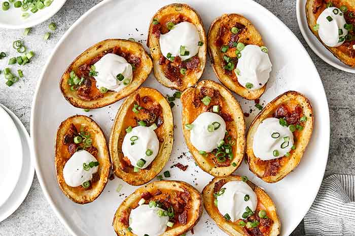 How to make potato skins.