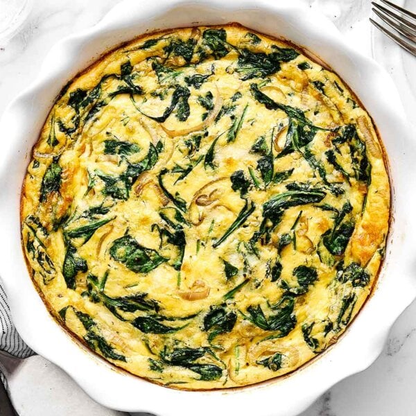Crustless quiche recipe.