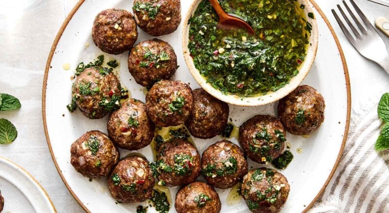 Lamb meatballs recipe.