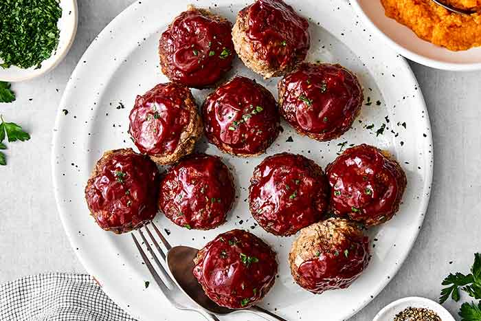 Step four of meatloaf muffins: bake the meatloaf.